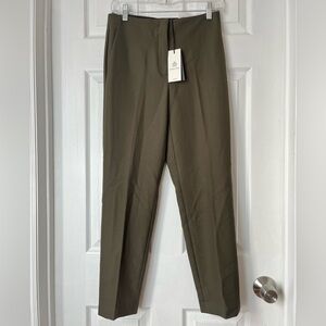 Babaton Markova dark olive mid rise ankle straight dress Pants size 4